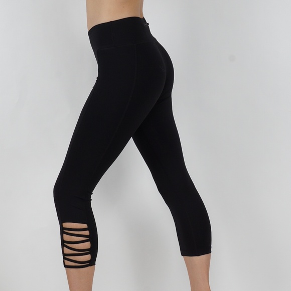 Yoga leggings workout pants capri cutouts - Picture 2 of 3
